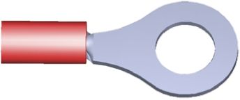 TE Connectivity Cosses à œillet, Isolé, Rouge, 1.65mm², M6, Série PLASTI-GRIP