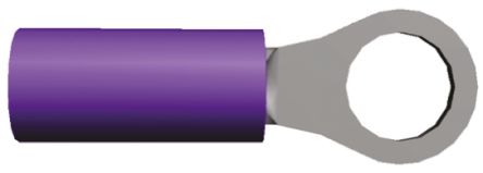 TE Connectivity Cosses à œillet, Isolé, Pourpre, 0.65mm², M3.5, Série PIDG