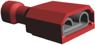 TE Connectivity Ultra-Fast .250 Flachsteckhülse, Rot, Isoliert, 6.35 X 0.81mm, Buchse, 0.3mm² - 0.8mm², 22AWG Min