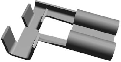 TE Connectivity FASTON .250 Uninsulated Female Spade Connector, Flag Terminal, 6.35 X 0.81mm Tab Size, 0.5mm² To 1.5mm²