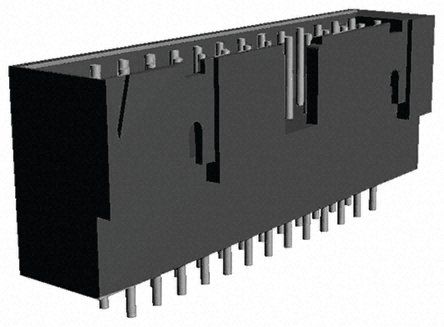 TE Connectivity AMPMODU MOD II Leiterplatten-Stiftleiste Gerade, 10-polig / 2-reihig, Raster 2.54mm, Platine-Platine,