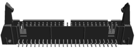 TE Connectivity AMP-LATCH Leiterplatten-Stiftleiste Gewinkelt, 50-polig / 2-reihig, Raster 2.54mm, Kabel-Platine,