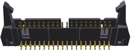 TE Connectivity Embase Pour CI, AMP-LATCH, 40 Pôles, 2.54mm, 2 Rangées, 1.0A, Angle Droit
