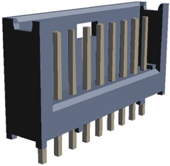 TE Connectivity AMPMODU MOD II Leiterplatten-Stiftleiste Gerade, 9-polig / 1-reihig, Raster 2.54mm, Platine-Platine,