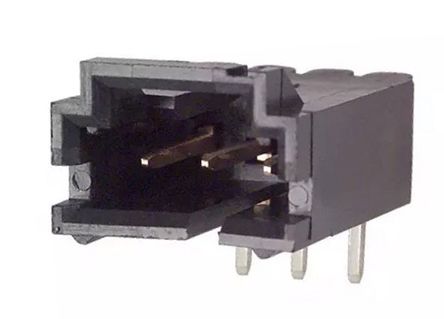 TE Connectivity AMPMODU MTE Leiterplatten-Stiftleiste Gewinkelt, 3-polig / 1-reihig, Raster 2.54mm, Kabel-Platine,
