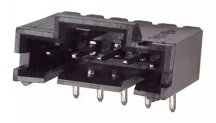 TE Connectivity AMPMODU MTE Leiterplatten-Stiftleiste Gewinkelt, 5-polig / 1-reihig, Raster 2.54mm, Kabel-Platine,