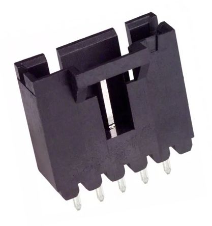 TE Connectivity AMPMODU MTE Series Straight Through Hole PCB Header, 5 Contact(s), 2.54mm Pitch, 1 Row(s), Shrouded