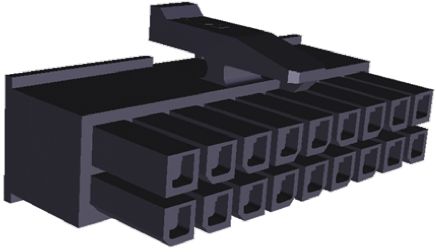 TE Connectivity Micro MATE-N-LOK Steckverbindergehäuse Buchse 3mm, 18-polig / 2-reihig Gerade, Kabelmontage Für