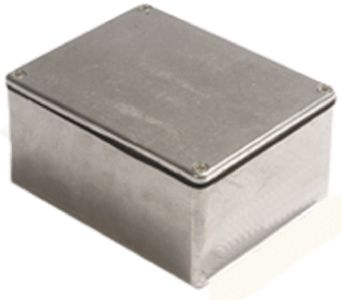 Deltron 480 Series Silver Die Cast Aluminium Enclosure, IP66, IP67, IP68, Silver Lid, 88.9 X 34.9 X 30.5mm