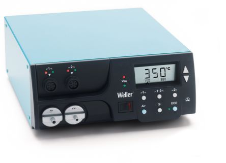Weller WR 2 Lötstation-Versorgungseinheit, 2-Kanal LCD 300W / 230V, Typ F - Schutzkontakt-Stecker, Typ G - UK 3-polig