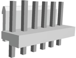 TE Connectivity Economy Power Leiterplatten-Stiftleiste Gerade, 6-polig / 1-reihig, Raster 3.96mm, Kabel-Platine,