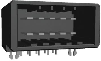 TE Connectivity Dynamic 3000 Leiterplatten-Stiftleiste Gewinkelt, 10-polig / 2-reihig, Raster 3.8mm, Kabel-Platine,