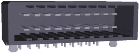 TE Connectivity Dynamic 3000 Leiterplatten-Stiftleiste Gewinkelt, 20-polig / 2-reihig, Raster 3.81mm, Kabel-Platine,