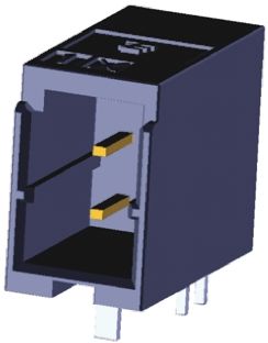 TE Connectivity Dynamic 1000 Leiterplatten-Stiftleiste Gewinkelt, 4-polig / 2-reihig, Raster 2.5mm, Kabel-Platine,