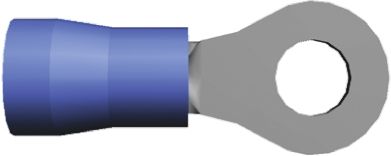 TE Connectivity Cosses à œillet, Isolé, Bleu, 2.6mm², M4, Série PLASTI-GRIP