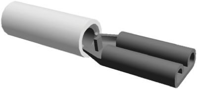 TE Connectivity PIDG FASTON .110 Flachsteckhülse, Klar, Isoliert, 2.79 X 0.51mm, Buchse, 0.3mm² - 0.8mm², 22AWG Min