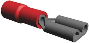 TE Connectivity PIDG FASTON .205 Flachsteckhülse, Rot, Isoliert, 5.21 X 0.81mm, Buchse, 0.3mm² - 0.8mm², 22AWG Min