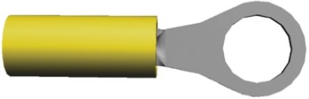 TE Connectivity PIDG Ringkabelschuh, Isoliert, Nylon, Gelb, Max. 0.3mm², M2.5