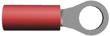 TE Connectivity Cosses à œillet, Isolé, Rouge, 1.65mm², M5, Série PIDG