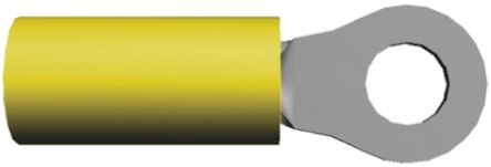 TE Connectivity, PIDG Insulated Ring Terminal, 1.68mm Stud Size, 0.1mm² To 0.4mm² Wire Size, Yellow
