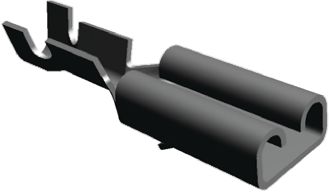TE Connectivity FASTIN-FASTON .110 Flachsteckhülse, Unisoliert, 2.79 X 0.8mm, Buchse, 0.2mm² - 0.6mm², 24AWG Min