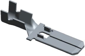 TE Connectivity FASTON .250 Uninsulated Male Spade Connector, Tab, 2.9 X 3.8mm Tab Size, 2mm² To 3.37mm²
