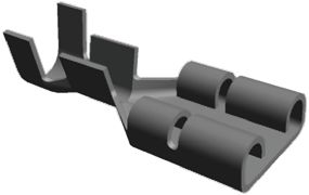 TE Connectivity FASTON .250 Uninsulated Female Spade Connector, Receptacle, 6.35 X 0.81mm Tab Size, 1mm² To 2.5mm²