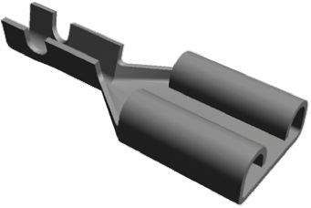 TE Connectivity FASTON .250 Uninsulated Female Spade Connector, Receptacle, 6.35 X 0.81mm Tab Size, 0.3mm² To 0.8mm²
