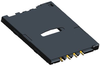 TE Connectivity SIM Speicherkarten-Steckverbinder Stecker, 6-polig / 2-reihig, Raster 2.54mm