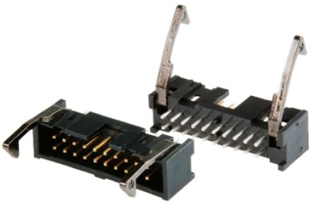 TE Connectivity Embase Pour CI, AMP-LATCH, 20 Pôles, 2.54mm, 2 Rangées, 1.0A, Droit