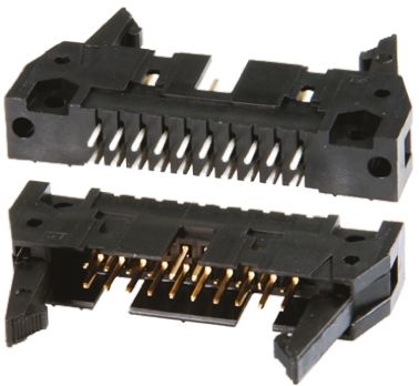 TE Connectivity AMP-LATCH Leiterplatten-Stiftleiste Gerade, 64-polig / 2-reihig, Raster 2.54mm, Kabel-Platine,