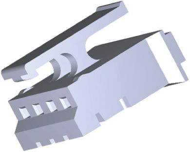 TE Connectivity HPI Steckverbindergehäuse Buchse 2mm, 4-polig / 1-reihig Gerade, Kabelmontage Für Verschließender
