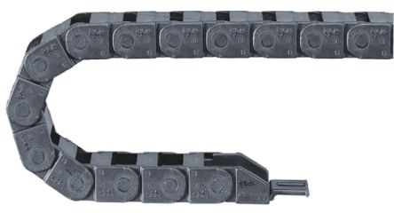 Igus 6, E-chain Kabel-Schleppkette Schwarz, 27 Mm X 10.5mm, Länge 1m Igumid G, Seitenwand Flexibel