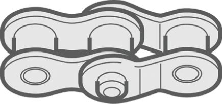Renold Simplex Kettenschloß, Rollenketten-Verbindungsglied, Stahl, Typ 08B-1