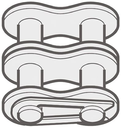 瑞诺德 链条接头, 偏置链接型, 钢制, 60-2链型