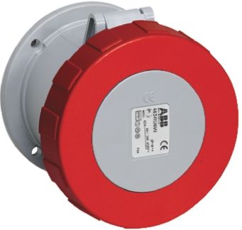 ABB Tough & Safe Leistungssteckverbinder Buchse Rot 3P + N + E, 415 V / 64A, Tafelmontage IP 67