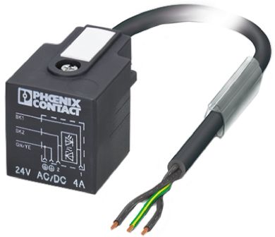 Phoenix Contact 传感器执行器电缆, 3芯, DIN 43650 A 型转无终端接头