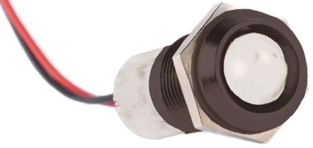RS PRO LED Schalttafel-Anzeigelampe Weiß 110V Ac, Montage-Ø 14mm, Leiter