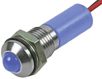 RS PRO LED Schalttafel-Anzeigelampe Blau 12V Dc, Montage-Ø 6mm, Leiter
