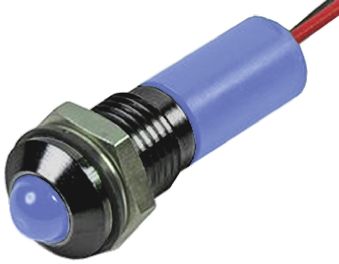 RS PRO LED Schalttafel-Anzeigelampe Blau 24V Dc, Montage-Ø 6mm, Leiter