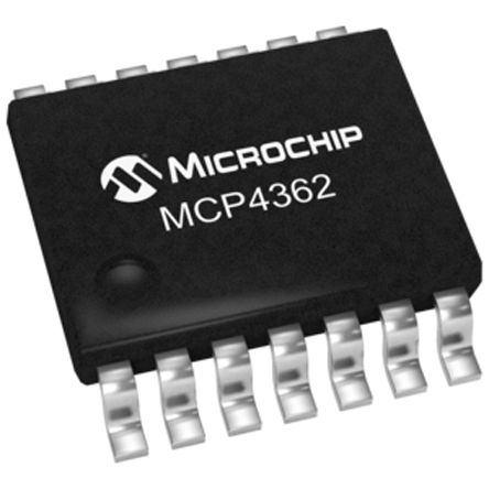 Microchip Digitales Potenziometer Seriell-SPI 50kΩ 257-Position Linear 4-Kanal TSSOP 14-Pin