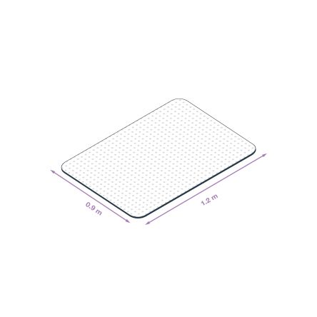 Coba Europe Bürostuhlmatte Klar Mit Noppen Teppich Polycarbonat, 1.2m X 0.9m X 1.8mm