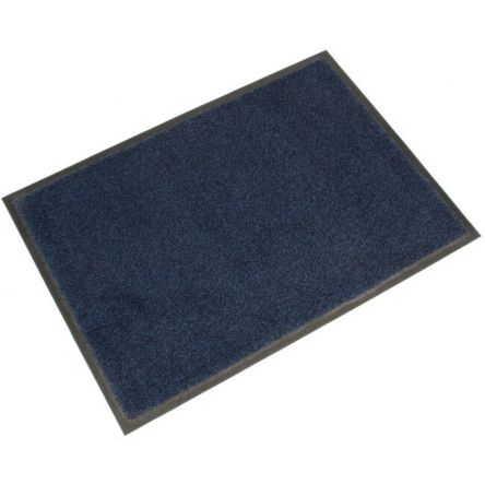 Coba Europe COBAwash Türmatte Für Innenbereich, Nitrilgummi Schwarz/Blau, Stärke 8mm, 0.85m X 1.5m