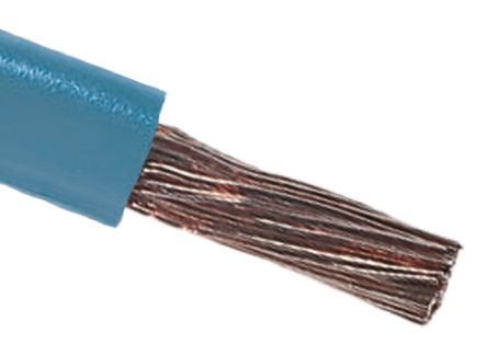 RS PRO Cable De Conexión, área Transversal 4 Mm² Filamentos Del Núcleo 56/0,3 Mm Azul Claro, 1 KV, Long. 100m, 12 AWG