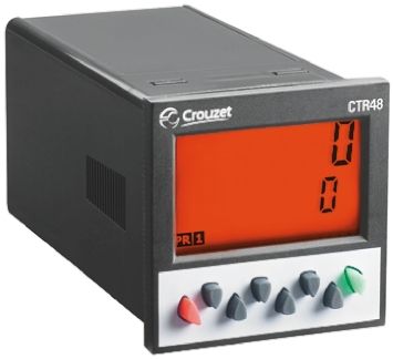 Crouzet CTR48 Zählrichtung, Phase, Aufwärts Zähler LCD 6-stellig, Stunden, Max. 40kHz, 260 Vac, -999999 → 999999