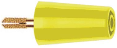 Staubli Prüfadapter Gelb, Ø 4mm Messing Vergoldet 32A 1kV