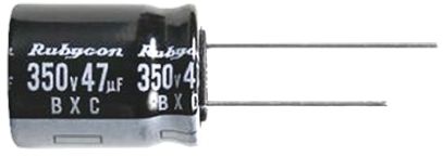 Rubycon BXC, THT Aluminium-Elektrolyt Kondensator 3.3μF ±20% / 400V Dc, Ø 10mm X 12.5mm, Bis 105°C