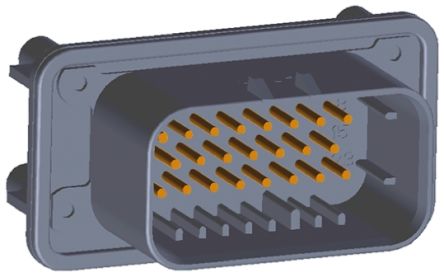 TE Connectivity AMPSEAL Automotive, Kfz-Steckverbinder, Leiterplattensteckverbinder, Stecker, 23-polig, Grau / 3-reihig