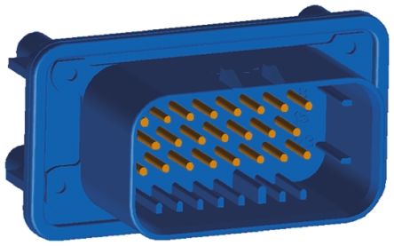 TE Connectivity AMPSEAL Automotive, Kfz-Steckverbinder, Leiterplattensteckverbinder, Stecker, 23-polig, Blau / 3-reihig