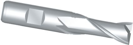 Dormer 键槽铣刀, HSS-E-PM制, 直柄, 4mm刀头直径, 2刃, 55 mm总长